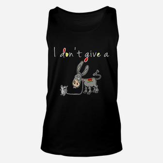 I Dont Give Rats Mouse Donkey Funny Witty Humor Gift Unisex Tank Top - Seseable