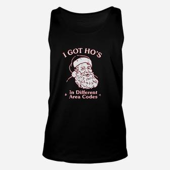 I Got Hoes In Different Area Codes Santa Graphic Unisex Tank Top - Seseable
