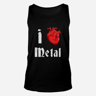 I Heart Metal Funny Shirts Unisex Tank Top - Seseable