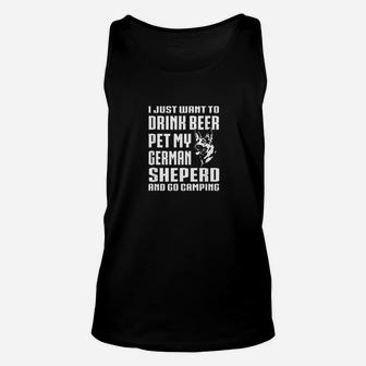 I Just Want To Drink Beer Pet German Shepherd Unisex Tank Top - Seseable