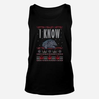 I Know Ugly Christmas Sweater Unisex Tank Top - Seseable