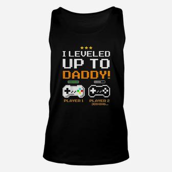 I Leveled Up To Daddy New Dad Gamer Unisex Tank Top - Seseable