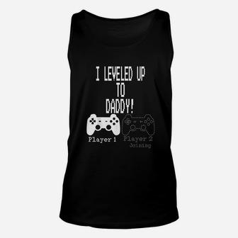 I Leveled Up To Daddy New Parent Gamer Unisex Tank Top - Seseable