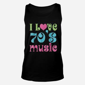 I Love 70s Music Retro Vintage Style 1970 Slogan Unisex Tank Top - Seseable