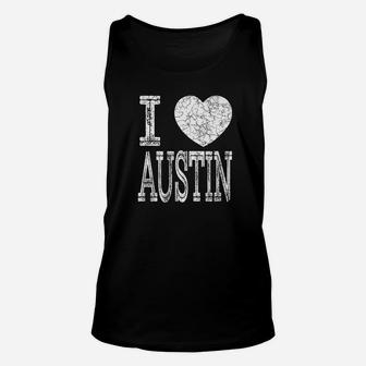 I Love Austin Valentine Boyfriend Son Husband Name Unisex Tank Top - Seseable