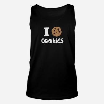 I Love Cookies Grafik-Unisex TankTop, Lustiges Tee für Keks-Liebhaber - Seseable