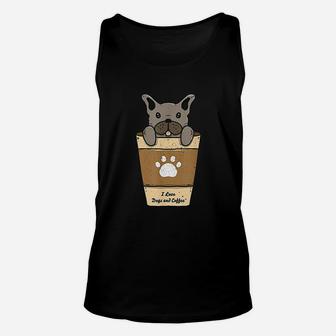 I Love Dogs And Coffee For Coffee Paw Dogs Unisex Tank Top - Seseable