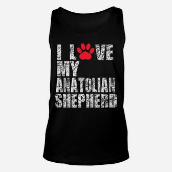 I Love My Anatolian Shepherd Dog Love Comfy Unisex Tank Top - Seseable
