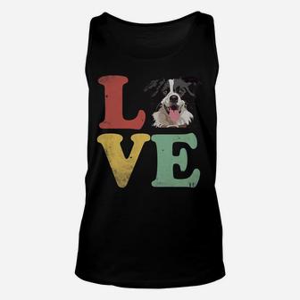 I Love My Border Collie Gifts For Dog Lovers Unisex Tank Top - Seseable