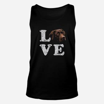I Love My Chocolate Lab Labrador Retriever Dog Unisex Tank Top - Seseable