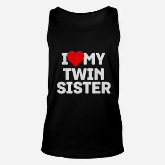 I Love My Twin Sister - Twin Lovers Day Whacky Twin Unisex Tank Top - Seseable