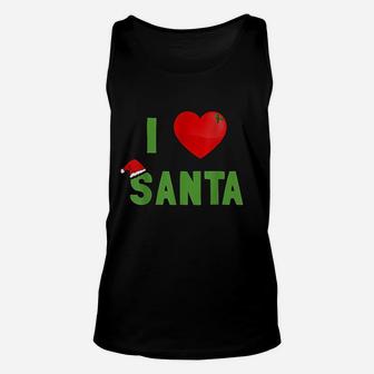 I Love Santa Christmas Xmas Santa Clause Unisex Tank Top - Seseable