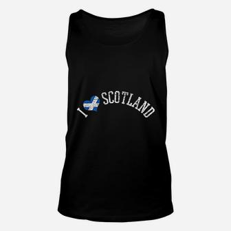 I Love Scotland Vintage Scottish Souvenirs Unisex Tank Top - Seseable