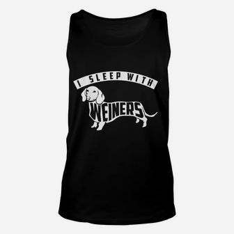 I Sleep With Weiners Cute I Love Dogs Unisex Tank Top - Seseable