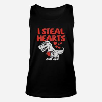 I Steal Hearts Trex Dino Cute Baby Boy Valentines Day Gift Unisex Tank Top