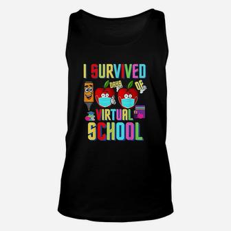 I Survived 100 Days Of Virtual School Students And Teachers Unisex Tank Top - Seseable