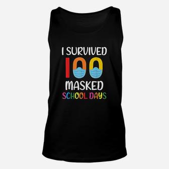 I Survived 100 Masked School Days Gift For Teacher Unisex Tank Top - Seseable