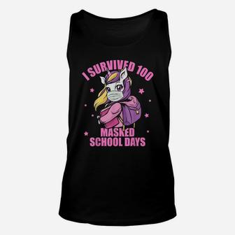 I Survived 100 Masked School Days Virtual School Unisex Tank Top - Seseable