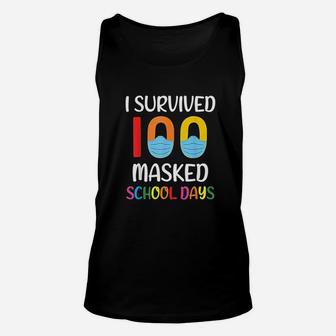 I Survived 100 School Days Gift For Teacher Unisex Tank Top - Seseable