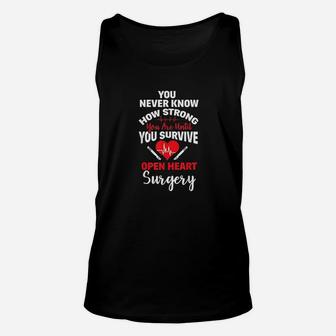 I Survived Open Heart Surgery Bypass Survivor Recovery Git Unisex Tank Top - Seseable