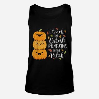 I Teach The Cutest Pumpkins In The Patch Halloween Unisex Tank Top - Seseable