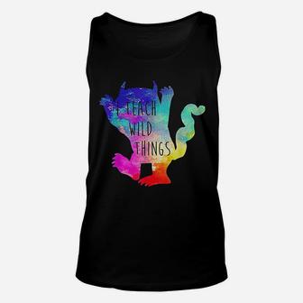 I Teach Wild Things Monster Funny Halloween Gifts Unisex Tank Top - Seseable