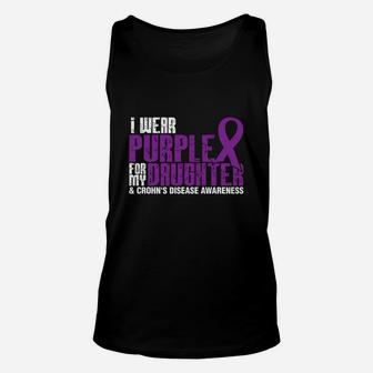 I Wear Purple For My Daughter And Crohns Disease Unisex Tank Top - Seseable