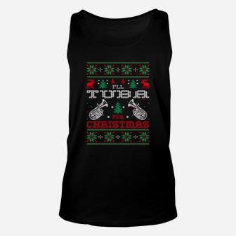 I Will Tuba For Christmas Ugly Sweater Tshirt Unisex Tank Top - Seseable