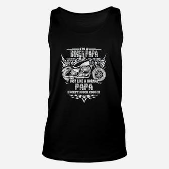 Iam A Biker Papa, best christmas gifts for dad Unisex Tank Top - Seseable