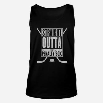 Ice Hockey Straight Outta The Penalty Box Unisex Tank Top - Seseable