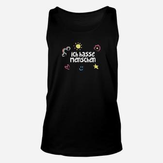 Ich Hasse Menschen Lustiges Unisex TankTop mit Statement Grafiken - Seseable