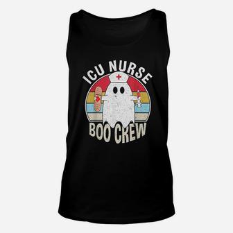 Icu Nurse Boo Crew Ghost Funny Retro Nursing Halloween Unisex Tank Top - Seseable