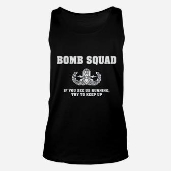 If You See Us Running Try To Keep Up Funny Vintage Military Police Unisex Tank Top - Seseable