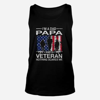 Im A Dad Papa And A Veteran Unisex Tank Top - Seseable