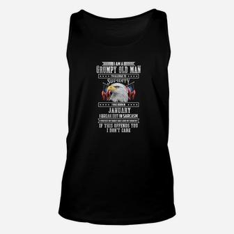 Im A Grumpy Old Man Born In January Fathers Day Gift Unisex Tank Top - Seseable
