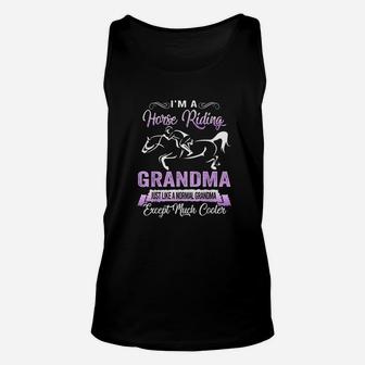 Im A Horse Riding Grandma Funny Horse Lovers Unisex Tank Top - Seseable
