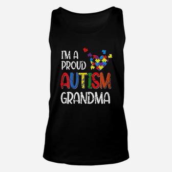 Im A Proud Autism Grandma Autism Awareness Unisex Tank Top - Seseable