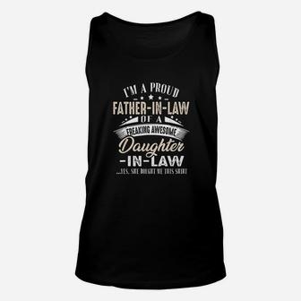 Im A Proud Father In Law Of A Freaking Awesome Daughter Unisex Tank Top - Seseable