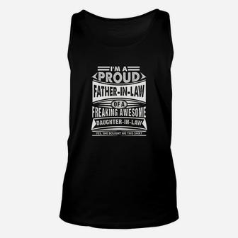 Im A Proud Father In Law Of A Freaking Awesome Unisex Tank Top - Seseable