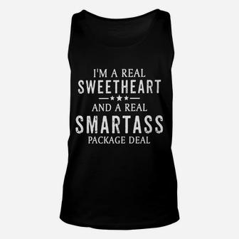 I'm A Real Sweetheart And A Real Smartass Unisex Tank Top - Seseable