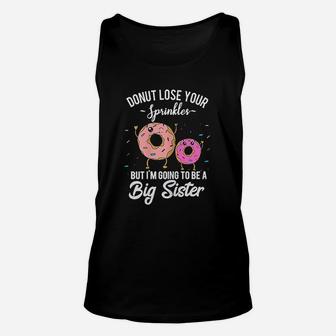 Im Going To Be A Big Sister Baby Announcement Donut Reveal Unisex Tank Top - Seseable