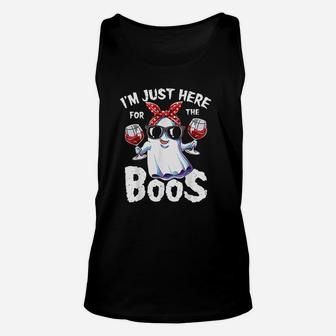 Im Just Here For The Boos Funny Halloween Gifts Ghost Unisex Tank Top - Seseable