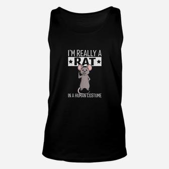 Im Really A Rat In A Human Costume Halloween Funny Unisex Tank Top - Seseable