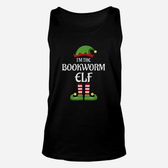 Im The Bookworm Elf Matching Family Christmas Gift Reading Unisex Tank Top - Seseable
