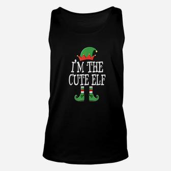 Im The Cute Elf Group Matching Family Christmas Pajama Unisex Tank Top - Seseable