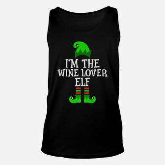 Im The Wine Lover Elf Matching Group Christmas Unisex Tank Top - Seseable