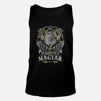 In Case Of Emergency My Blood Type Is Magyar Name Unisex Tank Top - Seseable