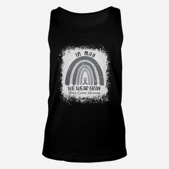 In May We Wear Gray For Brain Canker Awareness Unisex Tank Top - Seseable
