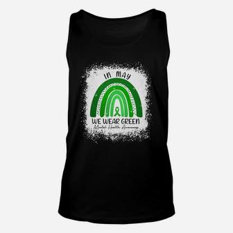 In May We Wear Green For Mental Health Awareness Unisex Tank Top - Seseable