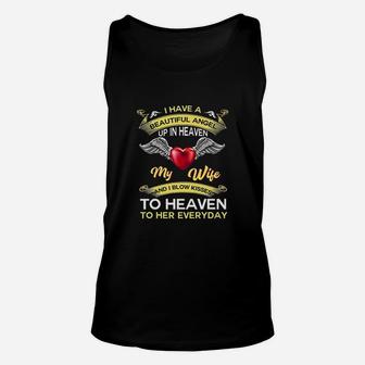 In Memorial Wife Every Day In Heaven For Husband Loss Wive Unisex Tank Top - Seseable